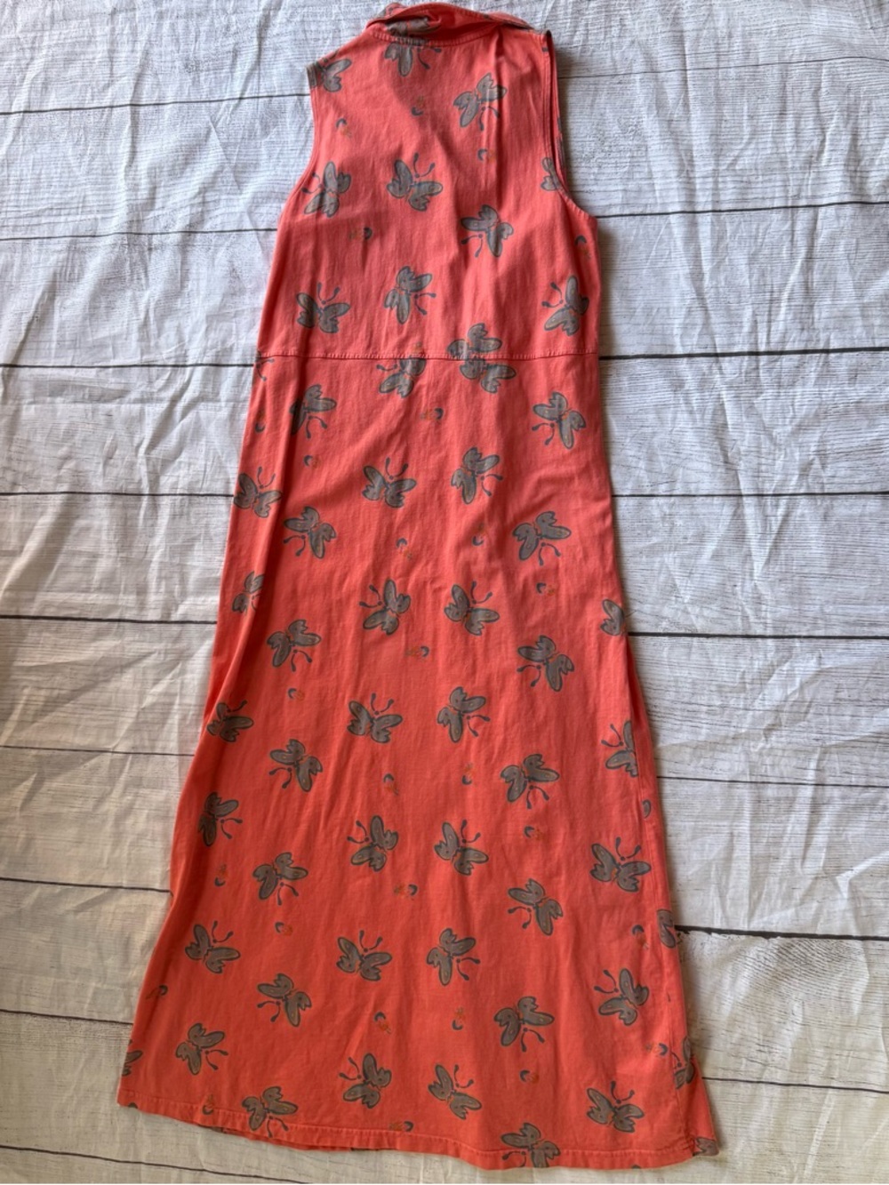 Vintage 90's Zip Code Maxi Tank Top Dress Butterfly Print Size Medium - Picture 8 of 13